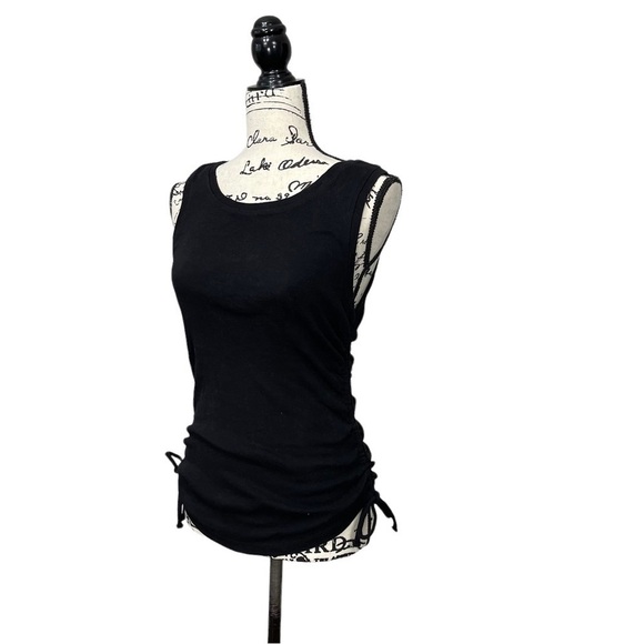 Good American Women's Rouched Tank Top Black Size 2 - Picture 6 of 13